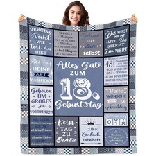 Kuscheldecke zum 18