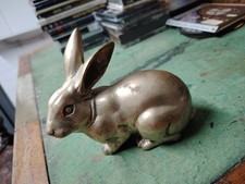 Hase Antik Aus MASSIVEN Messing HERGESTELLT, Ca. 900 GRAMM GEWICHT, VINTAGE,