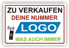 zu verkaufen Schild mit Ihren Angaben Wunsch-Text Verkaufsschild P0133