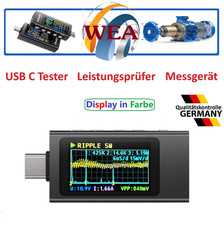 USB C Tester Meter Messgerät Multimeter USB Power Meter Strommesser Spannung DE