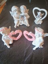 Engel Figuren / 4 teilig / Kunstharz - Kunststein