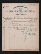 LEIPZIG, Rechnung 1899, Ewald Otto Gummi-Guttapercha-Celluloid-Ledertuch-Waren