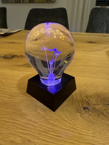 Glasfigur glühlampen skulptur - glasfigur,