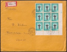 BERLIN-RARITÄT - NR. 179 ECKRAND 9ER BLOCK + FORMNUMMER 2 - PORTOGERECHTE MEF