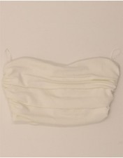 ZARA Damen Korsett Top UK 14 Large weiß Polyester CT06