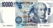 Italien Banknote Schein 10.000