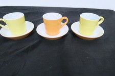 Arzberg, Tric, Sieger Design, gelb - orange * 3 x Espressotasse mit Unterteller