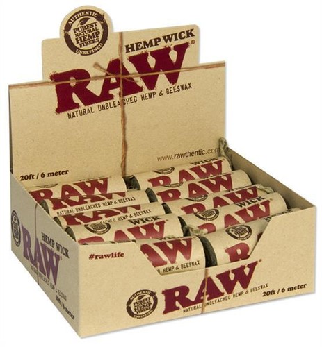 Box raw hemp wick rolls - hemp,