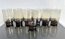 7 LUMINARC Gläser groß Trinkglas Wasserglas Rauchglas 70er Jahre vintage retro
