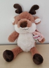 NICI GREEN PLÜSCH RENTIER JONTE MIT SCHAL CA. 24 CM - UNBESPIELT -