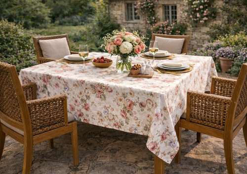 Tischdecke 130x170 romantic - tischdecke,