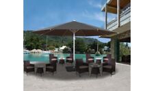 Sonnenschirm Gastronomie Marktschirm, Ø 5m Rund  Alu mit Ständer Anthrazit 