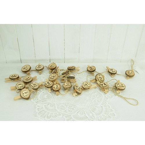 Adventskalenderzahlen holz - holz,