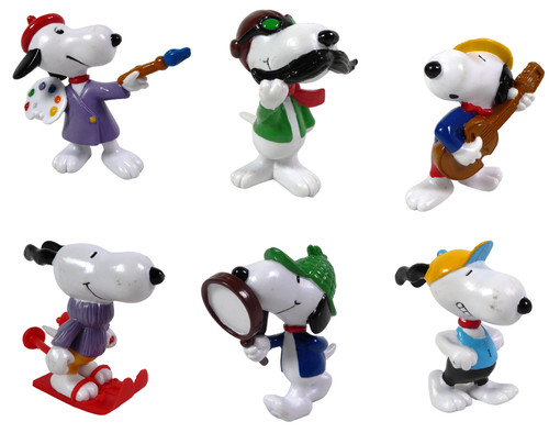 6er set pvc - pvc, snoopy