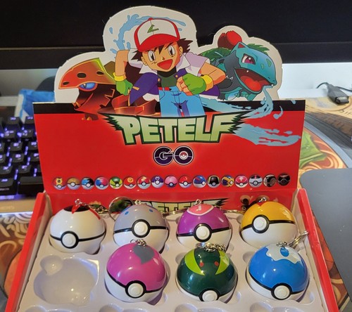 Handmade pokeballs keychain - handmade,