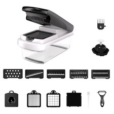 Allesschneider mit kompaktem Design zur schnellen Zubereitung von Salaten und Snacks