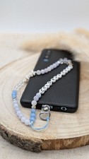 Handykette "Cold but Cute" – phone strap aus Edelsteinen - Smartphone Kette