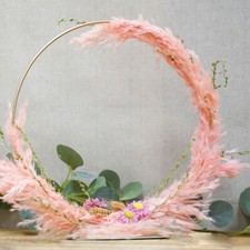 Deko-Ring mit Fuß Gold 30 cm Deko für Trockenblumen Hochzeit Geburtstag