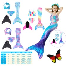 Kinder flosse Meerjungfrauen Kind Bikini Mermaid Meerjungfrau Monoflosse DHL