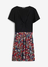 Kleid mit bedrucktem Rock Gr