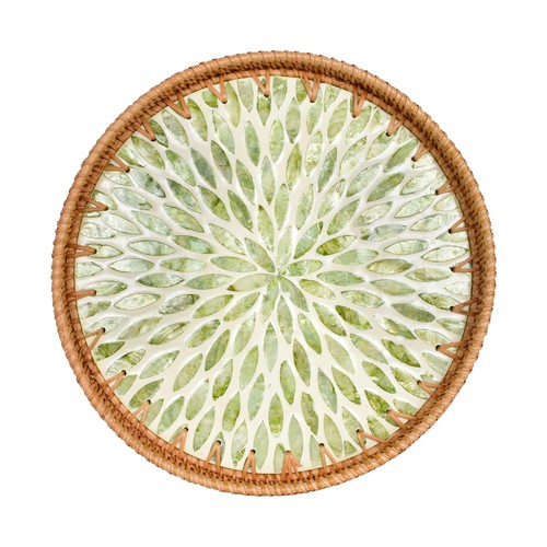 Rattan serviertablett - rattan,