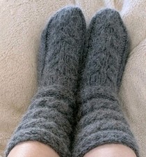 Handgestrickte Angora Socken