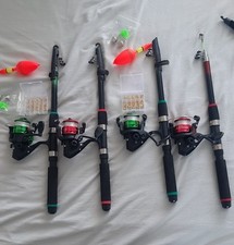 Angelrute und Angelrolle  4 STÜCK