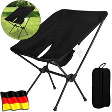 Campingstuhl für Kinder Ultraleicht Faltstuhl Klappstuhl Strandstuhl, Schwarz