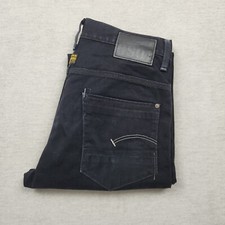 G-Star GS01 Herren Vintage Jeans Hose W32 L33 Denim Schwarz Straight Gerade