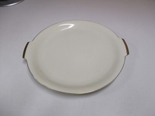 Hertel Jacob Bavaria Porzellan Kuchenplatte mit Goldrand