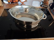 Edelstahl Bräter mit Deckel, Gänsebräter, Schmortopf