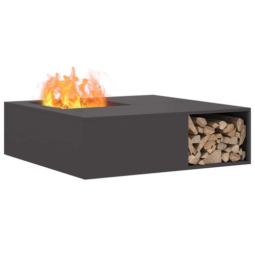 Moderne feuerstelle mit - moderne,