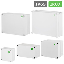 Hochwertige Abzweigdose / Industriebox / Leergehäuse / IP65 / hellgrau / Premium