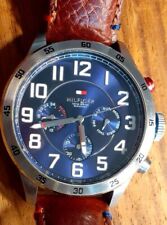 Tommy Hilfiger Herrenuhr 1791066 Edelstahl mit braunem Lederband