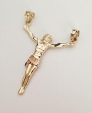 14K  Solid 2 Tone Gold Jesus