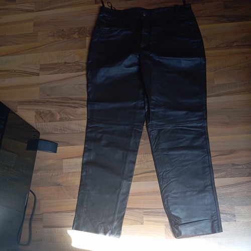 Schwarze echtlederhose - schwarze,