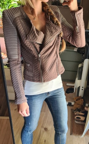 Kunstleder biker steppjacke - kunstleder,