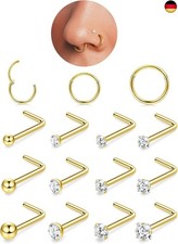 15PCS 18G Nasenpiercing Ring