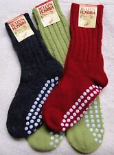 Stopper ABS Antirutschsocken - Gr. 36/37 - 47/48 - Hirsch Natur - 100% Wolle 