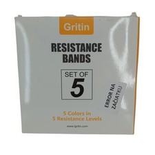 Gritin Fitnessbänder [5er Set] Widerstandsbänder mit 5 Stufen, 100% Latex