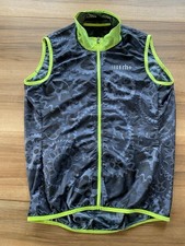 rh+ Radweste Herren Windweste schwarz anthrazit neon Gr. M extraleicht neuwertig