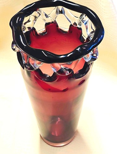 Vintage kunstglas vase - vintage, kunstglas-vase