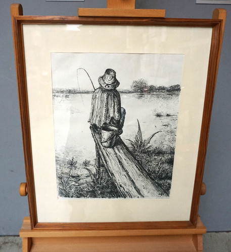 Lithographie der angler - der,