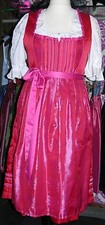 Designer Dirndl, rot, pink, Mididirndl, Gr. 44, Melega, Mididirndl, Melega