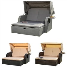 Rattan Sonnenbett + Dach