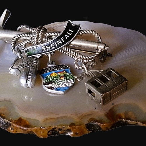 Trachtenbrosche zinn emaille - trachtenbrosche,