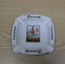 50er 60er Aschenbecher Rössli Zigarren Porzellan Werbung 50s 60s Vintage