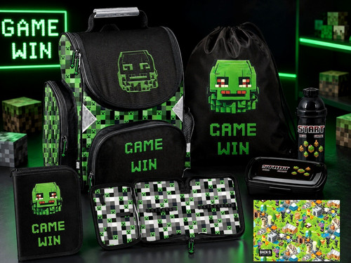 Minecraft schulranzen set 6in1 - minecraft,
