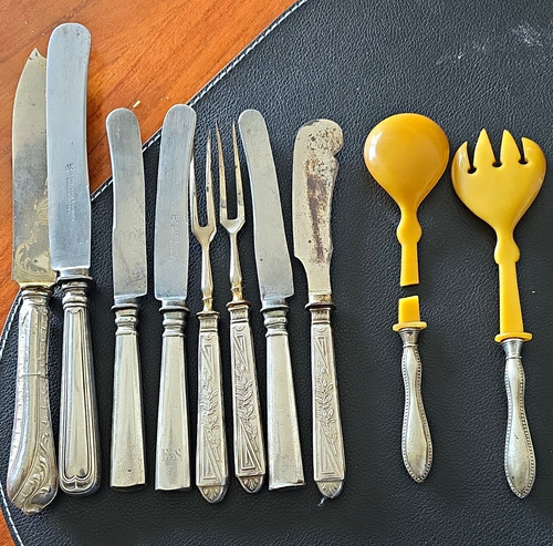 Silber besteckteile konvolut - silber,