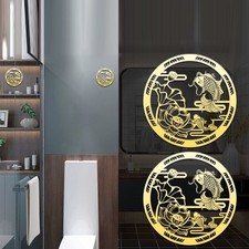 Carp Lotus Metal Sticker Lucky